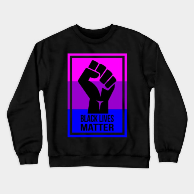 fist - bisexual BLM Crewneck Sweatshirt by schreynal